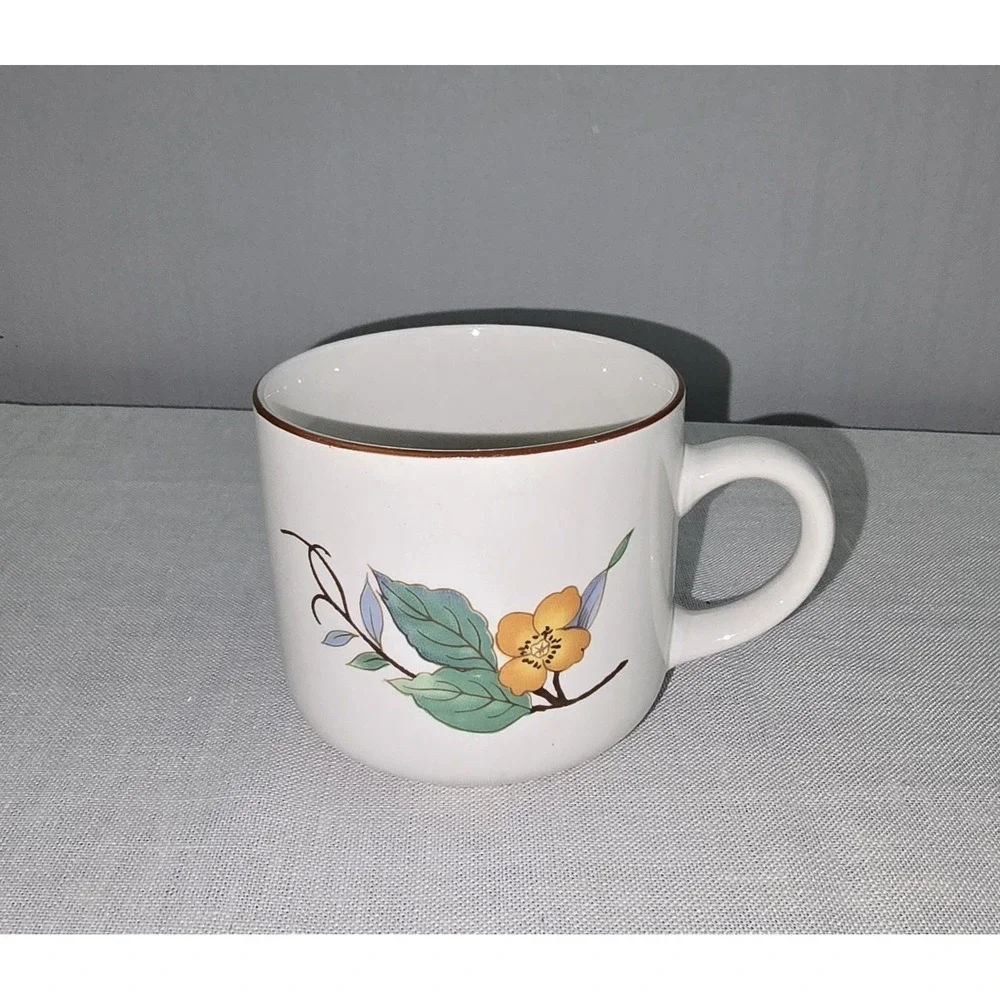 Citation Woodhill Pattern Flat Cup Stoneware China Floral Flower Tableware Mug